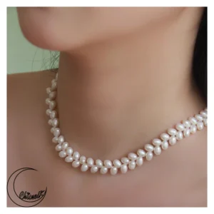 Wheat ear pearl necklace